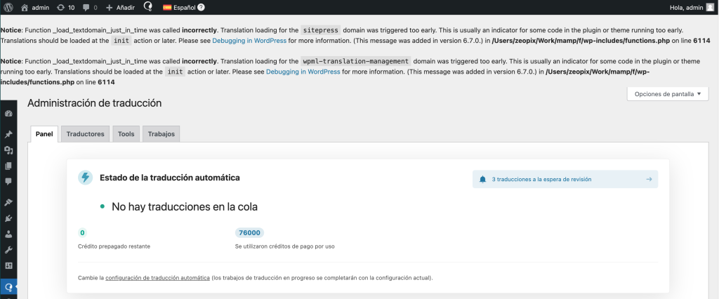 Avvisi di errore PHP